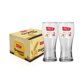 12pk Original Organic Lager & 2 Holiday Glasses Bundle